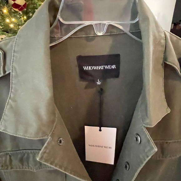 NWT Who What Wear Paris Green Utility Jacket Women's Large - Picture 4 of 16